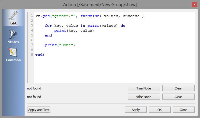 Scripting Window